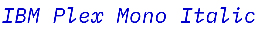IBM Plex Mono Italic шрифт